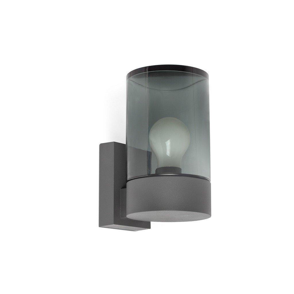Kila Dark Grey Wall Lantern Lamp Smoked 2700K IP65
